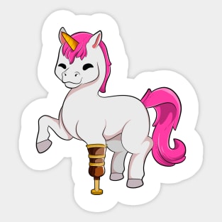 Unicorn with prosthetic leg Sticker